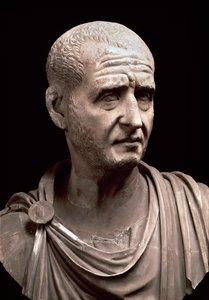 Byst av kejsar Decius (marmorskulptur, 300-talet) av Roman