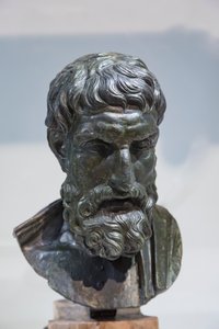 Byst av Epicurus byst (brons) av Roman