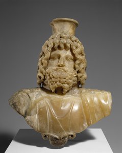 Byst av Serapis, AD 100-150 (alabaster) av Roman