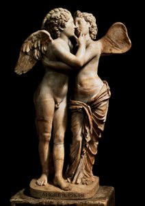 Amor och psyke (marmor) av Roman