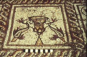 Delfinmosaik, Insula XXVIII, byggnad 3, 200-talet f.Kr. (mosaik) av Roman