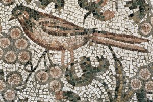 Golvbeläggning föreställande en fågel, 300-talet e.Kr av Roman