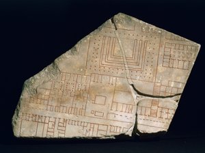 Fragment av Forma Urbis Severiana, 300-talet (marmor) av Roman