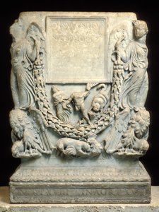 Begravningsmonument (marmor) av Roman