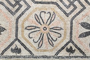 Geometriskt mönster från Via san Rocchino domus, 200-talet e.Kr (mosaik) av Roman