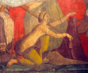 Initiationsriter av Dionysos-kulten, fresk från Villa Dei Misteri av Roman