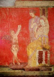 Initiationsritualer i Dionysoskulten, fresk från Villa Dei Mysteri av Roman