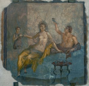 Ungdom och hetaera. Från Herculaneum. Omkring 50-79 e.Kr av Roman