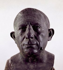 Lucius Caecilius Lucundus, bankir från Pompeji (bronsbyst, ca 20-62 e.Kr.) av Roman