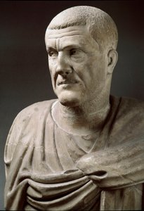 Marmorstaty av kejsar Maximinus Thrax (173-238) - Rom, Musei Capitolini - Byst av kejsar Maximinus Thrax - Marmorskulptur - Rom, Musei Capitolini av Roman