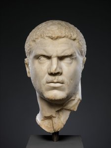 Marmorporträtt av kejsaren Caracalla, 212–217 AD (marmor) av Roman