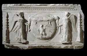 Marmorrelieffragment från Plaza de la Consolazione i Rom av Roman
