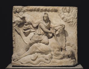 Mithras offrar tjuren, 200-300-talet (marmor) (se även 226092)