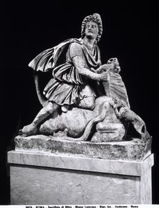 Mithras dödar en tjur (marmor) av Roman