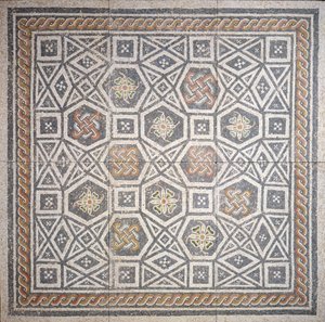 Mosaik, 2:a århundradet (marmor och glas) av Roman