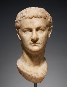 Porträtt Head of Caligula, c.40 AD (marmor)