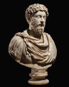 Porträttbyst av kejsar Marcus Aurelius, ca 170-180 e.Kr av Roman