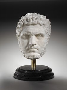 Porträtt av Caracalla, Romarrikets kejsare, 211-17 e.Kr. (marmor) av Roman