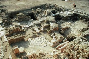 Rester av den romerska hippodromen av Roman