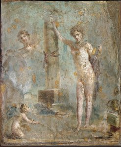 Romersk konst: "Narcissus" "Fresco från Pompeji, National Archaeological Museum, Neapel av Roman