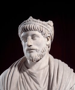 Romersk grekisk konst: Skulptur av den romerske kejsaren Julien ler apostate (331 - 363) (300-talet ap. JC) Paris, Musée du Louvren av Roman