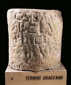 Romersk civilisation, gränssten som markerade kolonilotter som tilldelats av Gracchis lagar av Roman