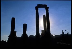 Romerska ruiner, Amman, Jordanien, Mellanöstern av Roman