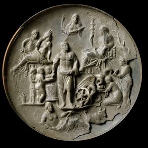 Silver patera av Aquileia med en allegori om fertilitet av Roman