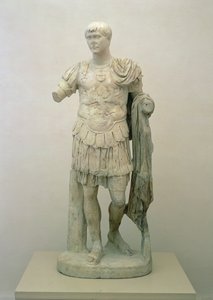 Staty av kejsar Trajanus (c.53-117) Antoninperiod, c.120 AD (pentelisk marmor) av Roman