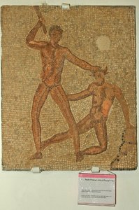 Theseus och Minotauren, från Jakob Magnus hus (mosaik) av Roman