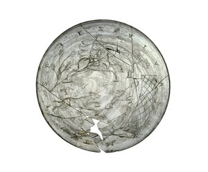 Wint Hill Bowl, graverad med en jaktscen, troligen från Rhenlandet, romersk, 300-talet (glas)