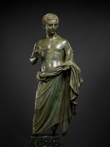 Bronsstaty av en aristokratisk pojke, 27 BC-14 AD (brons) av Roman Imperial Period