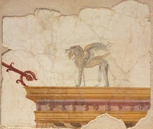 Griffin Atop Entablature, Pompeji av Roman Imperial Period