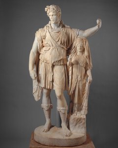 Staty av Dionysos lutad mot en kvinnlig figur ("Hope Dionysos"), 27 f.Kr.–68 e.Kr. (marmor)