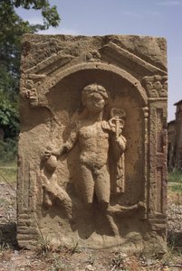 Stela föreställande Merkurius, höga kejsarperioden (27 f.Kr.-395 e.Kr.) av Roman Imperial Period