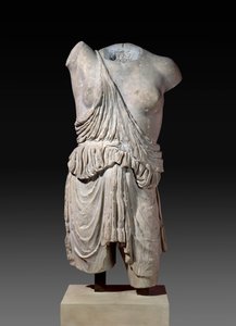 En Amazonas, romersk kopia av en grekisk brons från c.430 f.Kr. (marmor) av Roman Roman