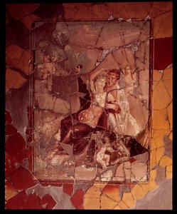 Ariadne och Theseus. Väggmosaik från Casa del Bicentenario, 500-talet f.Kr.-1:a århundradet e.Kr av Roman Roman
