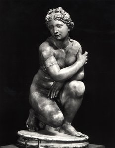 Hukande Venus, kopia av ett grekiskt original från 300-talet f.Kr. (marmor) (s/v foto) av Roman Roman