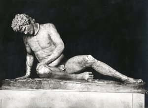 Döende Gallien, kopia av ett grekiskt original från c.230-220 f.Kr. av Epigonos (marmor) (s/v foto) av Roman Roman