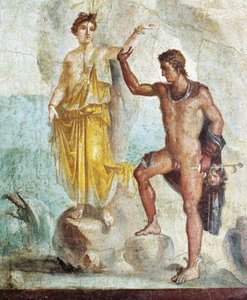 Fresk föreställande Perseus som frigör Andromeda, från House of the Dioscuri, Pompei av Roman Roman