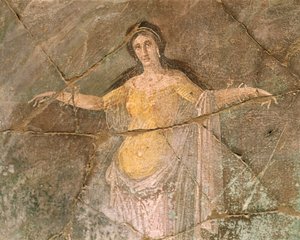 Italien, Kampanien, Neapelprovinsen, Pompei, Prästen Amandus hus, Fresko föreställande Andromeda av Roman Roman