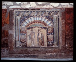 Neptunus och Amfitrit. Väggmosaik från triklinium i Casa di Nettuno e Amphitrite, 500-talet f.Kr.-1:a århundradet e.Kr. av Roman Roman