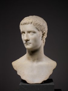 Porträttbyst av kejsaren Gaius, känd som Caligula, 37-41 AD (marmor)