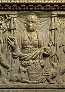 Representation av en florist (relief) av Roman Roman