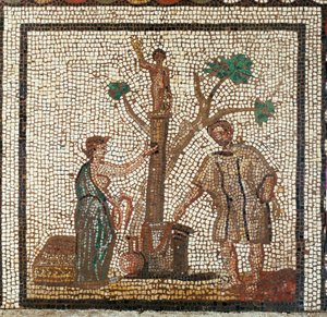 Offergåva till Ceres eller Apollo (mosaik) av Roman Roman