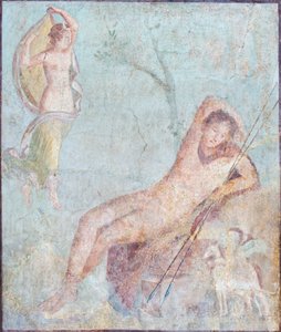 Selene och Endymion, 62-79 e.Kr., från Pompeji (fresk) av Roman Roman