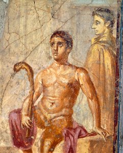 Selene och Endymion, fresk från House of Centenary, Pompeji, Kampanien, romersk civilisation av Roman Roman