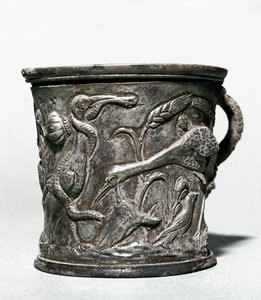 Silverbägare med fåglar och vete av Roman Roman