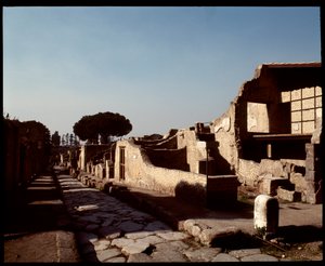 Vy över Decumanus Maximus, 500-talet f.Kr.-1:a århundradet e.Kr av Roman Roman