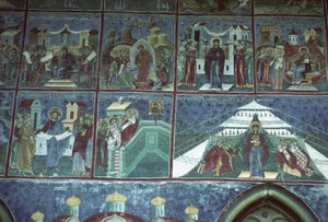 Jungfrusång, södra väggen i kyrkan, c.1601 av Romanian School